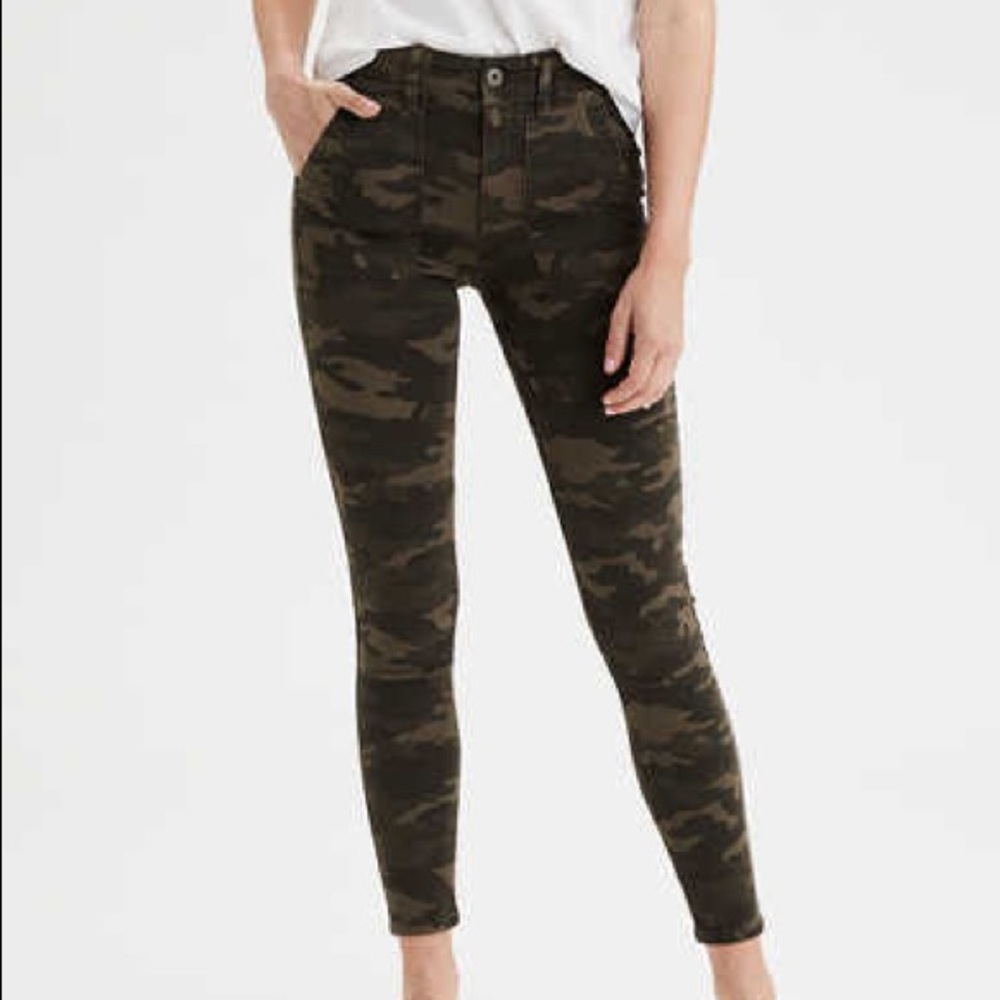 Camo Paneled Jeans